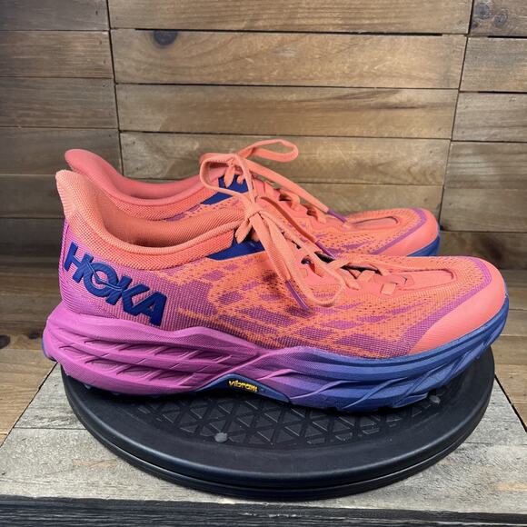 HOKA One One Speedgoat 5 Womens Size 9B Multicolor Trail Running Shoes NO INSOLE - Picture 1 of 10